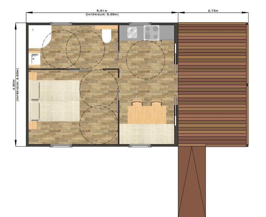Lodges Du Camping Les 4 Saisons Grane Exterior foto